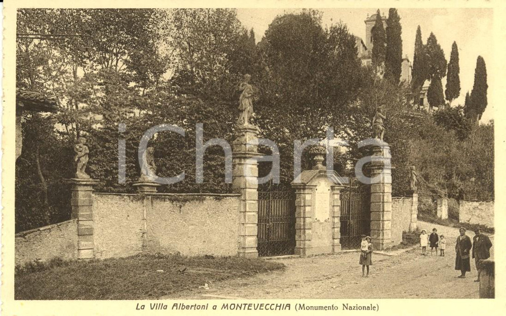 Cartolina originale da collezione 1935 MONTEVECCHIA Villa Albertoni SPLENDIDA ANIM. 1