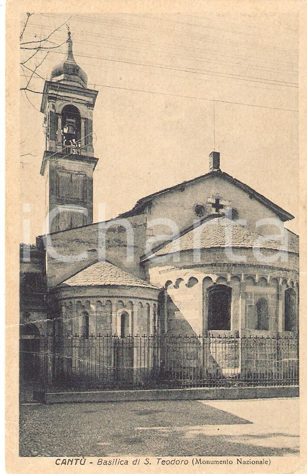 Cartolina originale da collezione 1920 CantÃ¹ - Basilica di San Teodoro - FP NV 1