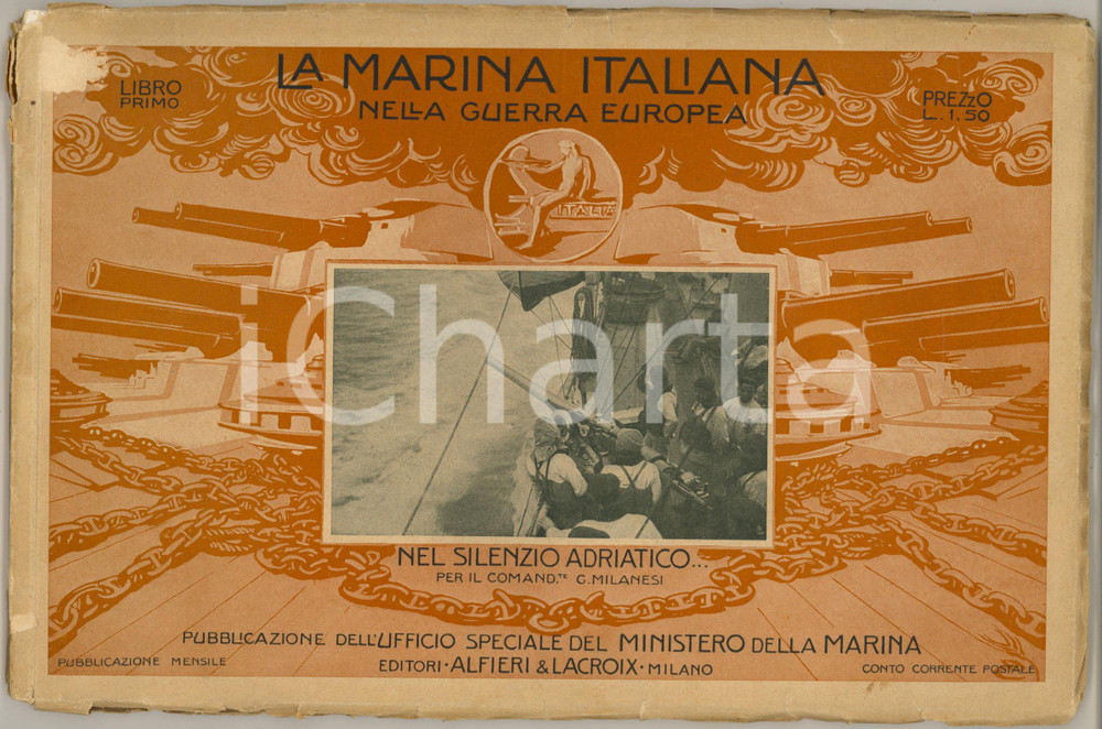 Libro, pubblicazione d epoca 1916 WW1 Guido MILANESI La Marina italiana nella guerra europea ILLUSTRATO 1