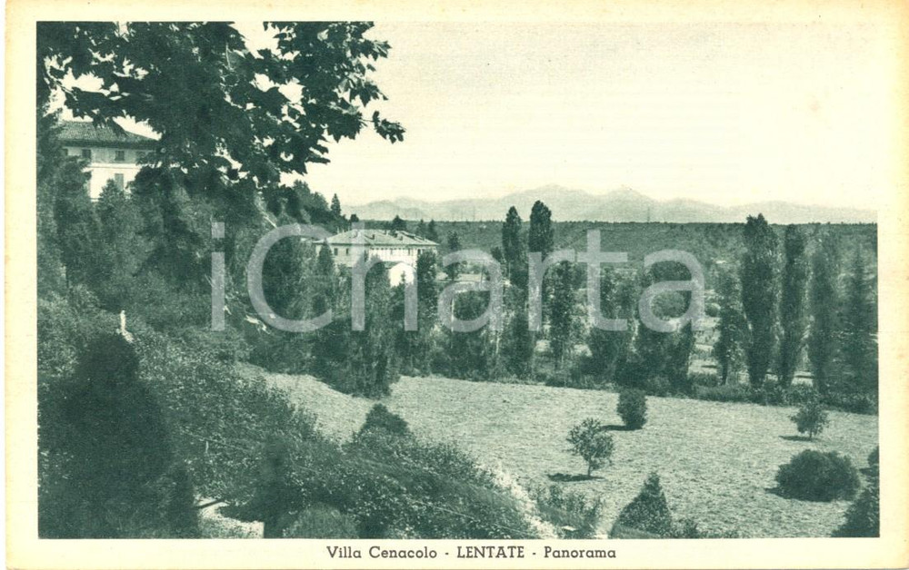 Cartolina originale da collezione Lentate Seveso anni '30 - Villa Cenacolo, panorama 1