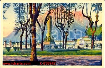 Cartolina originale da collezione 1933 LECCO Monumento ai Caduti cartolina illustrata FP NV 1