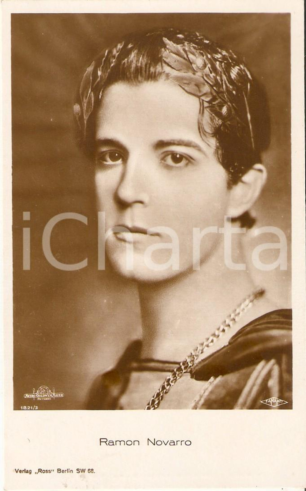 Cartolina originale da collezione 1925 CINEMA Ramon NOVARRO nel ruolo di BENHUR  Cartolina FP NV 1