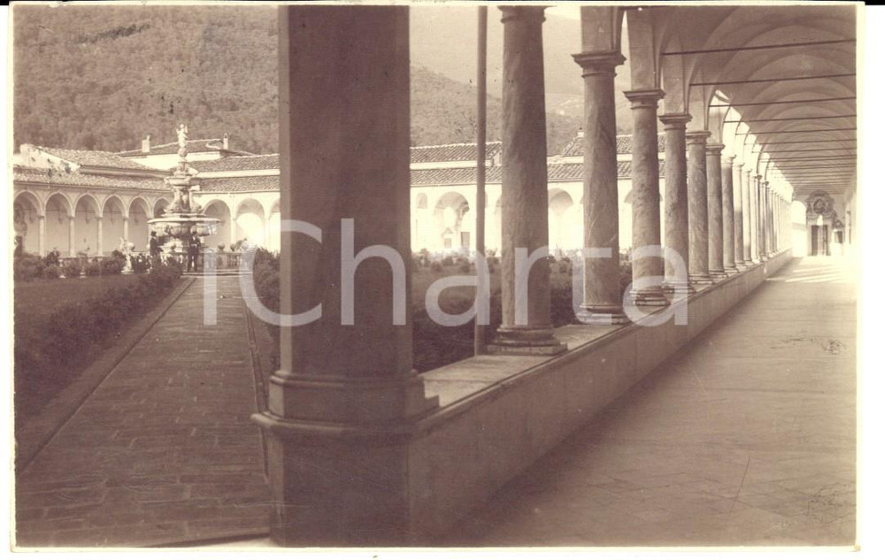 Fotografia d epoca originale 1911 Certosa di CALCI PI Veduta del chiostro Fotografia CERRI FP 1