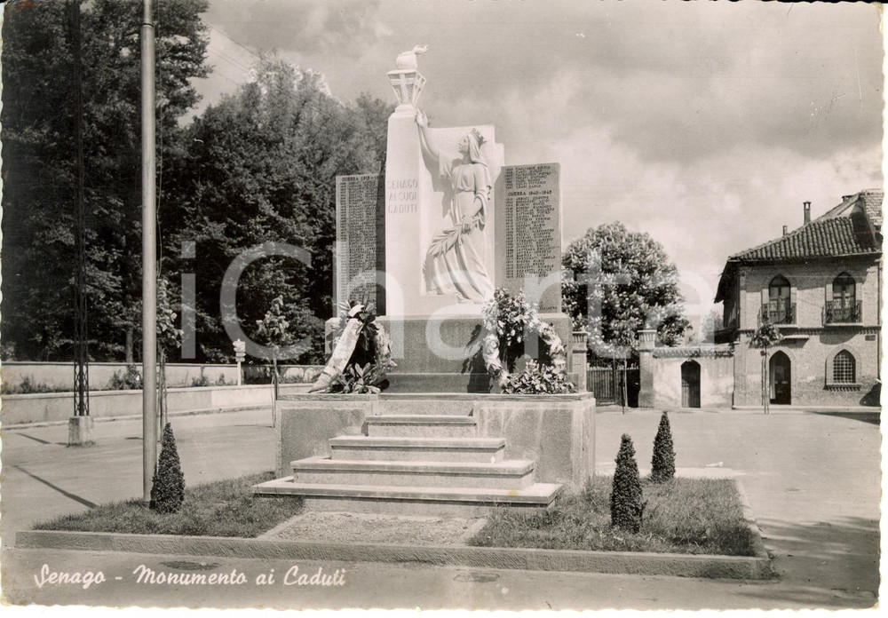Cartolina originale da collezione 1953 SENAGO (MI) Il monumento ai caduti *Cartolina FG VG 1