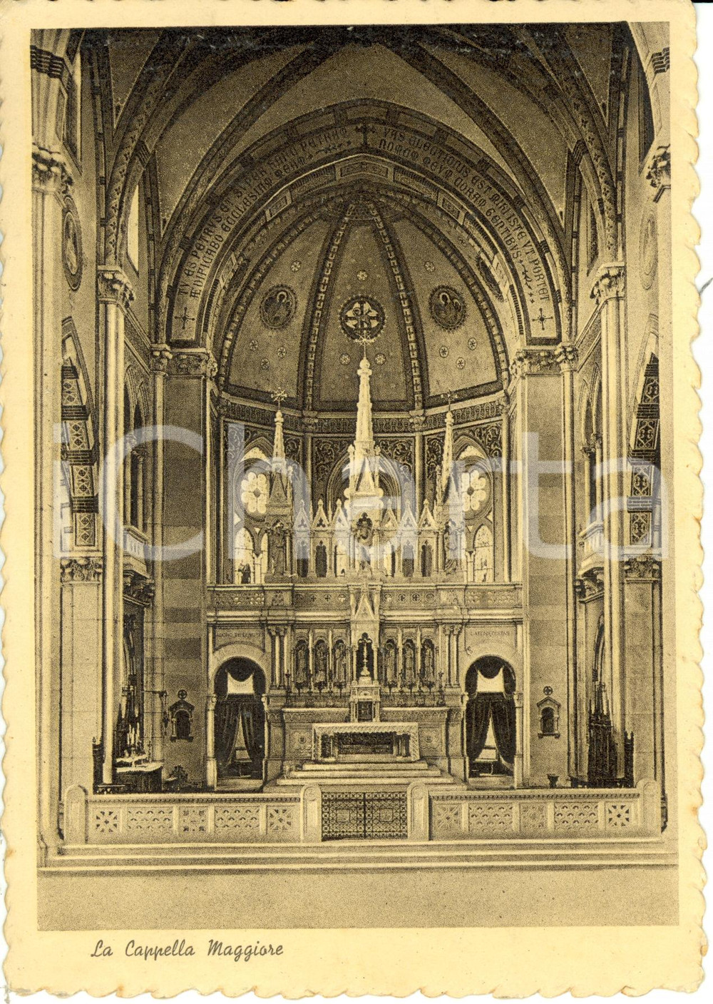 Cartolina originale da collezione 1935 ca LISSONE MB Cappella maggiore chiesa SANTI PIETRO e PAOLO FG NV 1