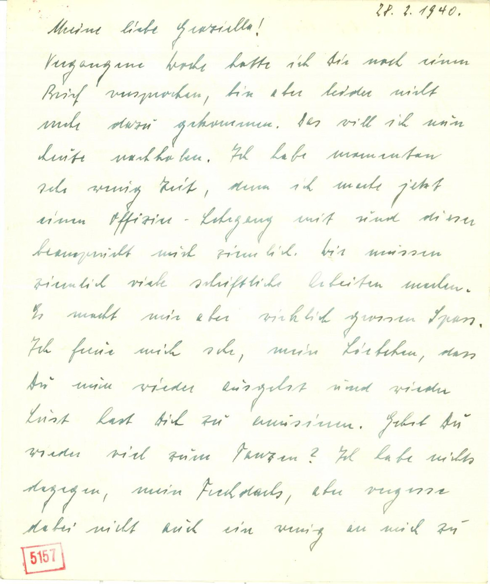 Documento originale, autentico 1940 GRAFELFING (DE) Hans non puÃ² venire in ITALIA per Graziella CARNAZZI 1
