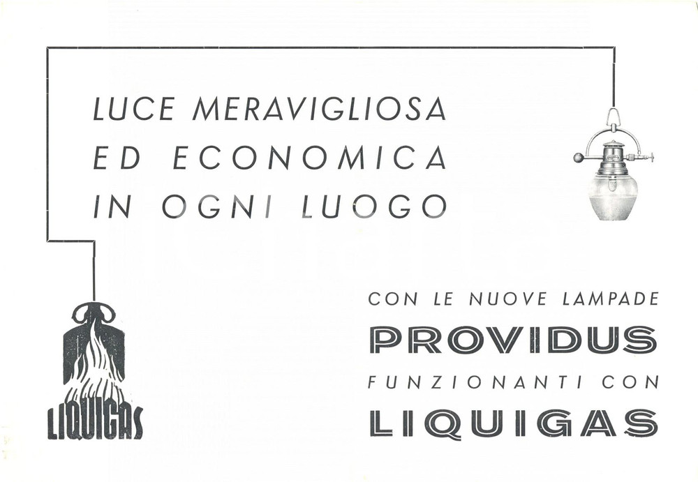 Materiale pubblicitario d’epoca 1945 ca LIQUIGAS Luce meravigliosa con lampade PROVIDUS Opuscolo ILLUSTRATO 2 1