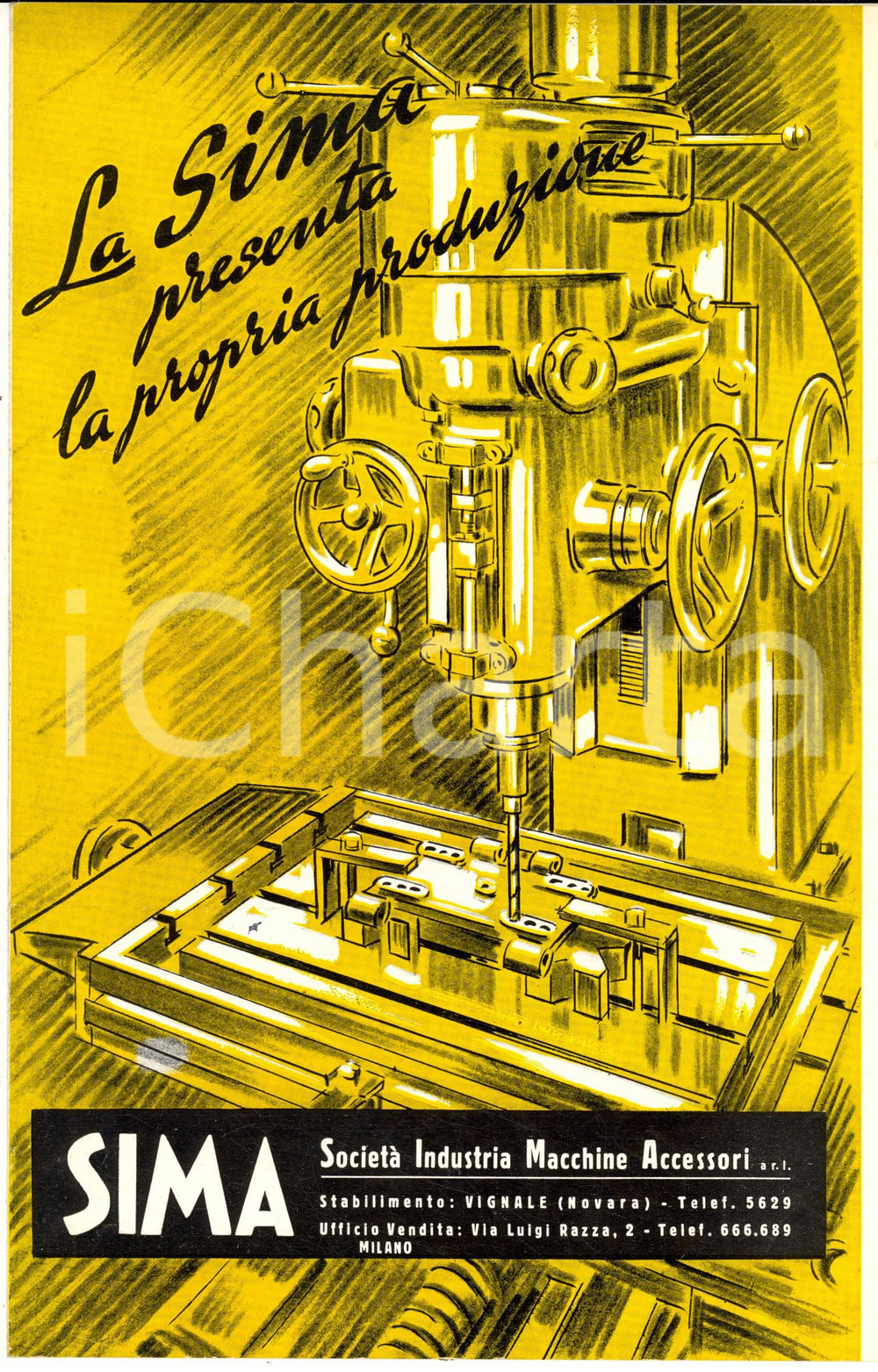 Materiale pubblicitario d’epoca 1955 VIGNALE NO SIMAC Società Italiana Macchine Accessori Catalogo ILLUSTRATO 1