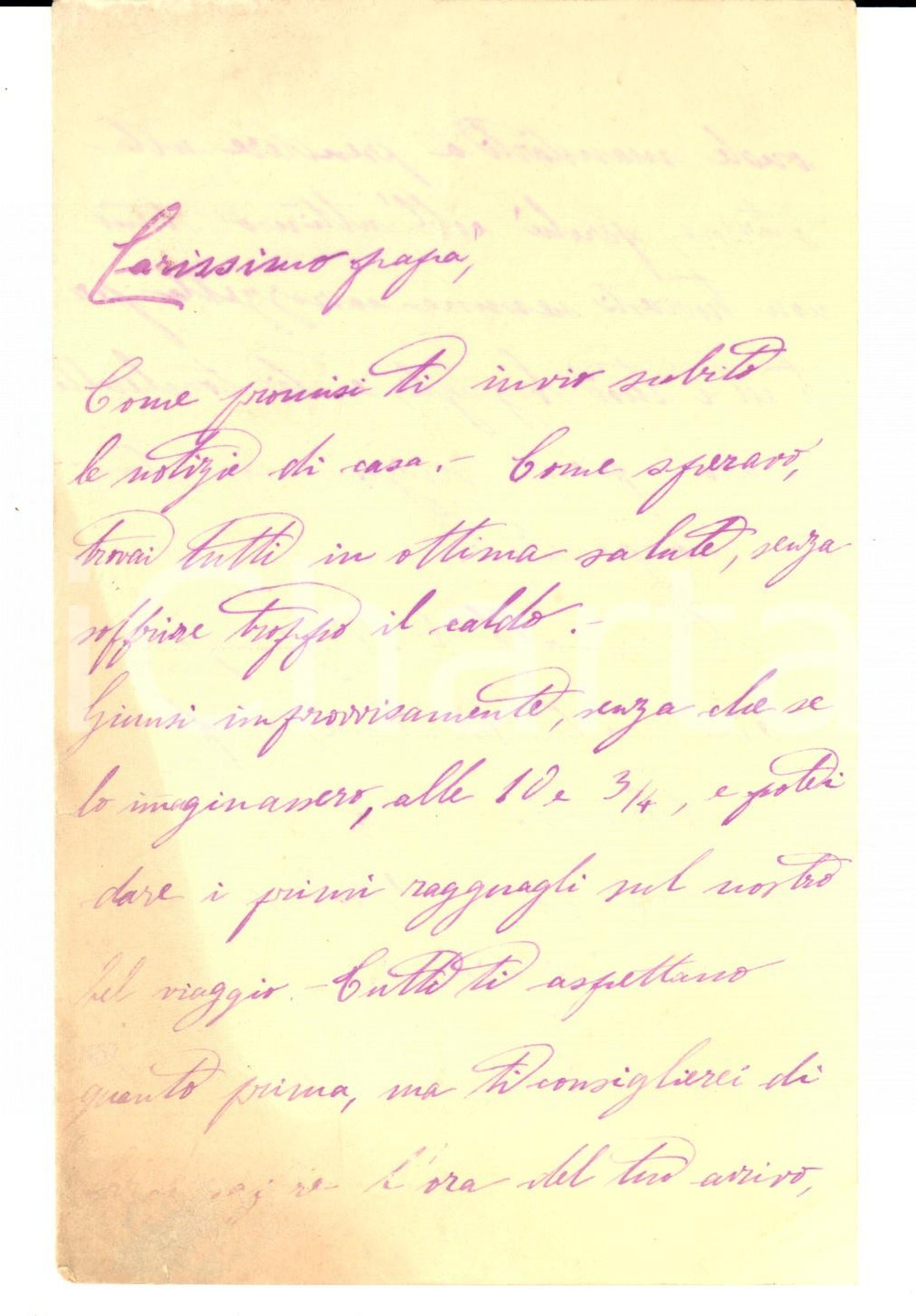 Manoscritto, lettera originale 1890 ca MOLARE (AL) Fritz TORNIELLI contento per il raccolto dell'uva *Lettera 1