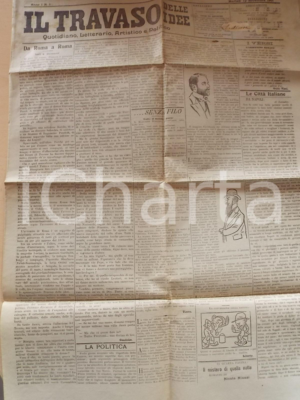 Giornale, rivista storica 1901 IL TRAVASO DELLE IDEE Da Roma a Roma Giornale anno I n° 1 1