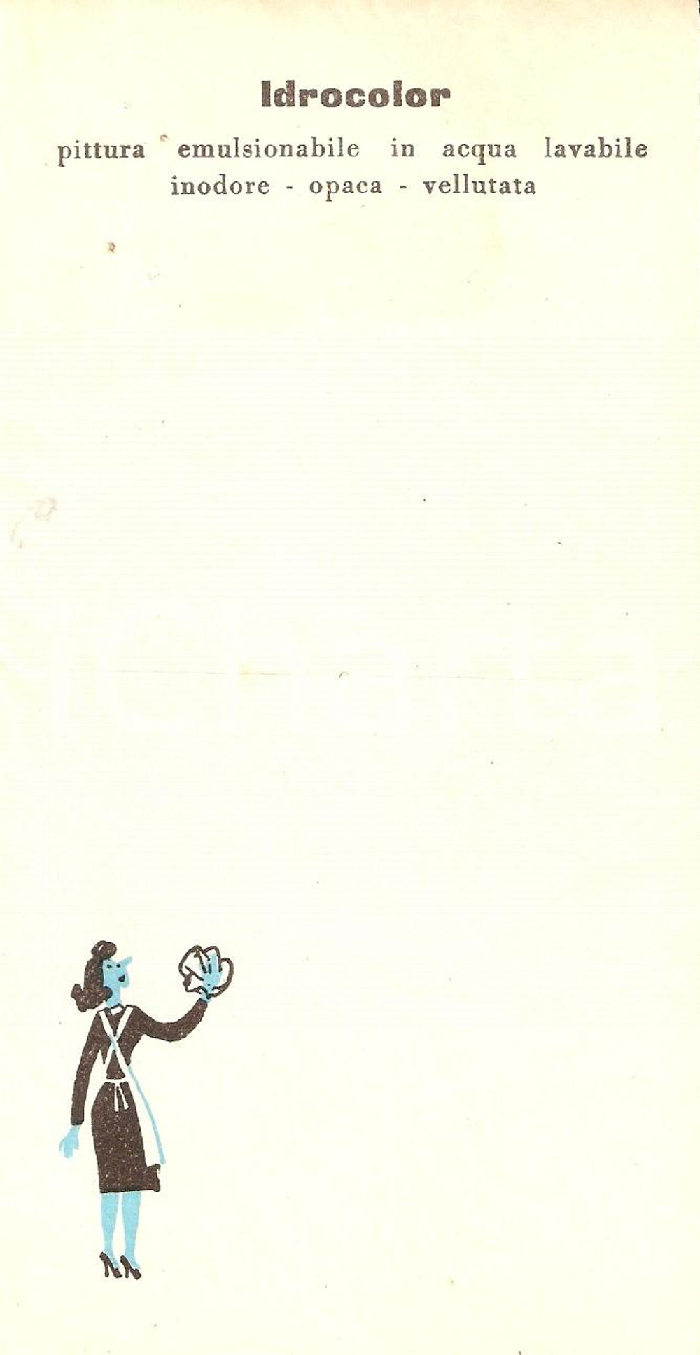 Materiale pubblicitario d’epoca 1965 PAVIA Colorificio Fratelli CARBONI Pittura IDROCOLOR *Ricevuta 8x16 cm 1