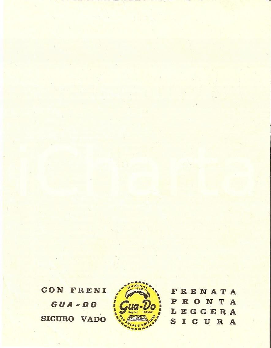 Materiale pubblicitario d’epoca 1967 PUBBLICITA  Freni GUA  DO Ricevuta pubblicitaria 11x14 cm 1