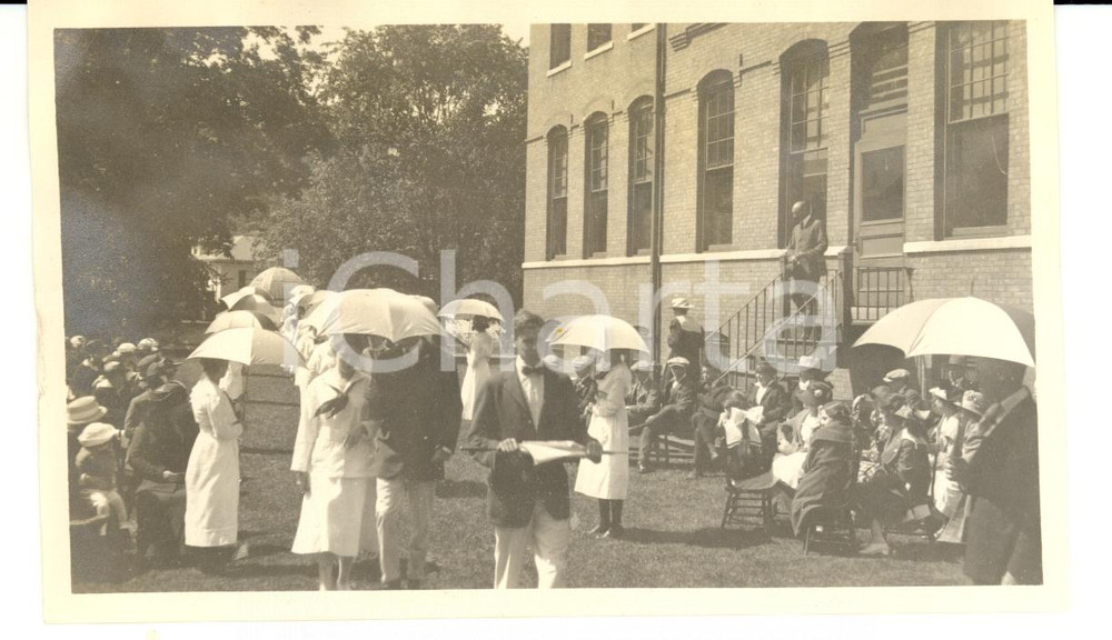 Fotografia d'epoca originale 1913 ADAMS (USA) High School END OF SCHOOL PARTY *Photo 1