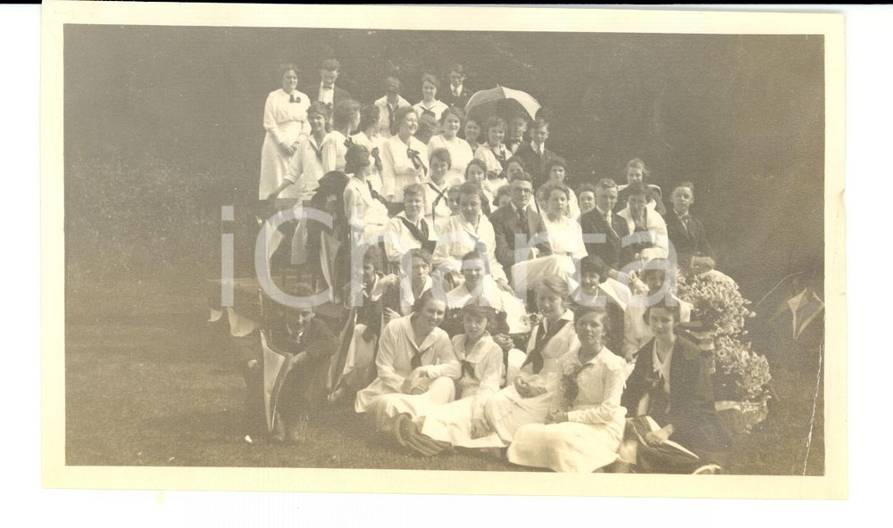 Fotografia d'epoca originale 1913 ADAMS (USA) High School Feminine classroom *Photo 1