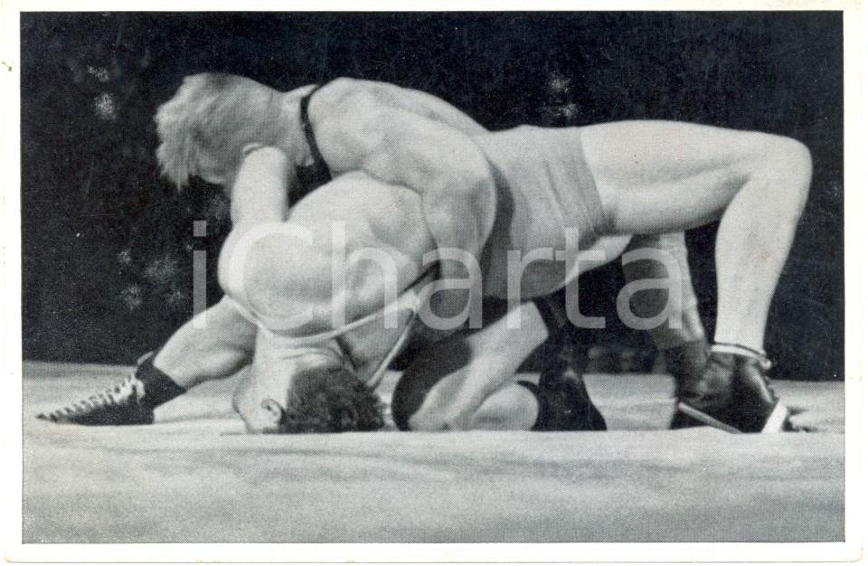 Oggetto da collezione cartaceo 1936 OLIMPIADI BERLINO lotta grecoromana Palusalu vs Hornfischer 1