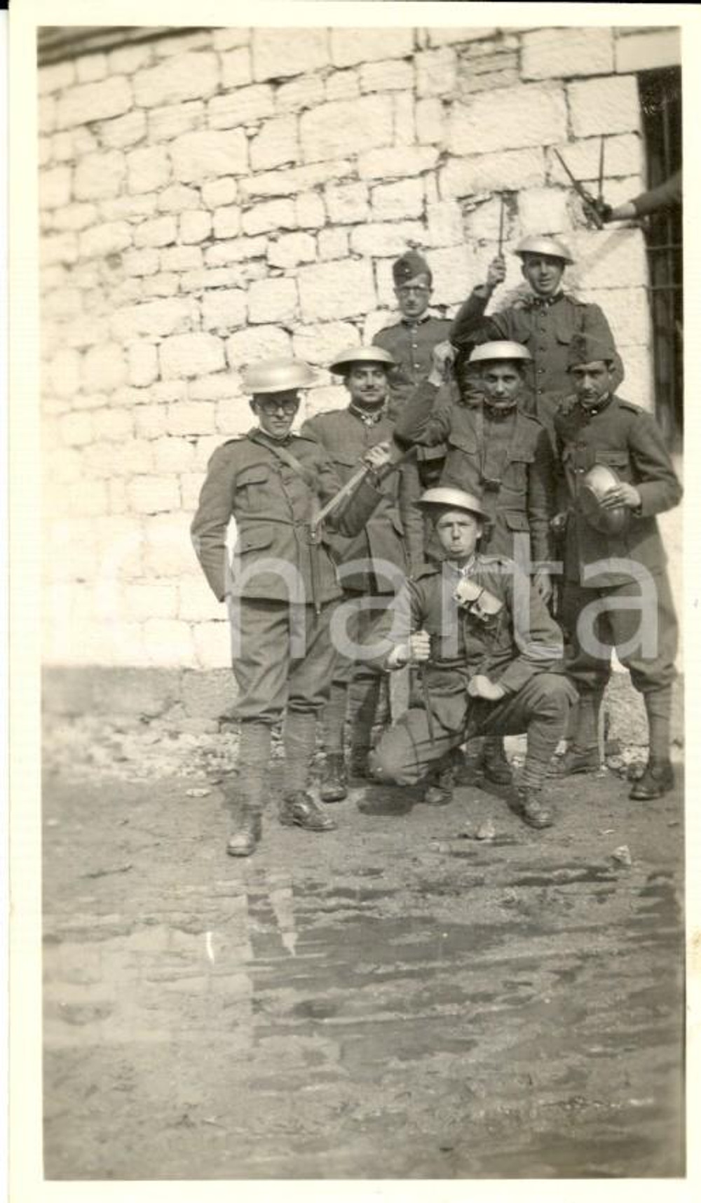 Fotografia d'epoca originale 1929 Scuola Militare Campobasso reclute goliardia 1