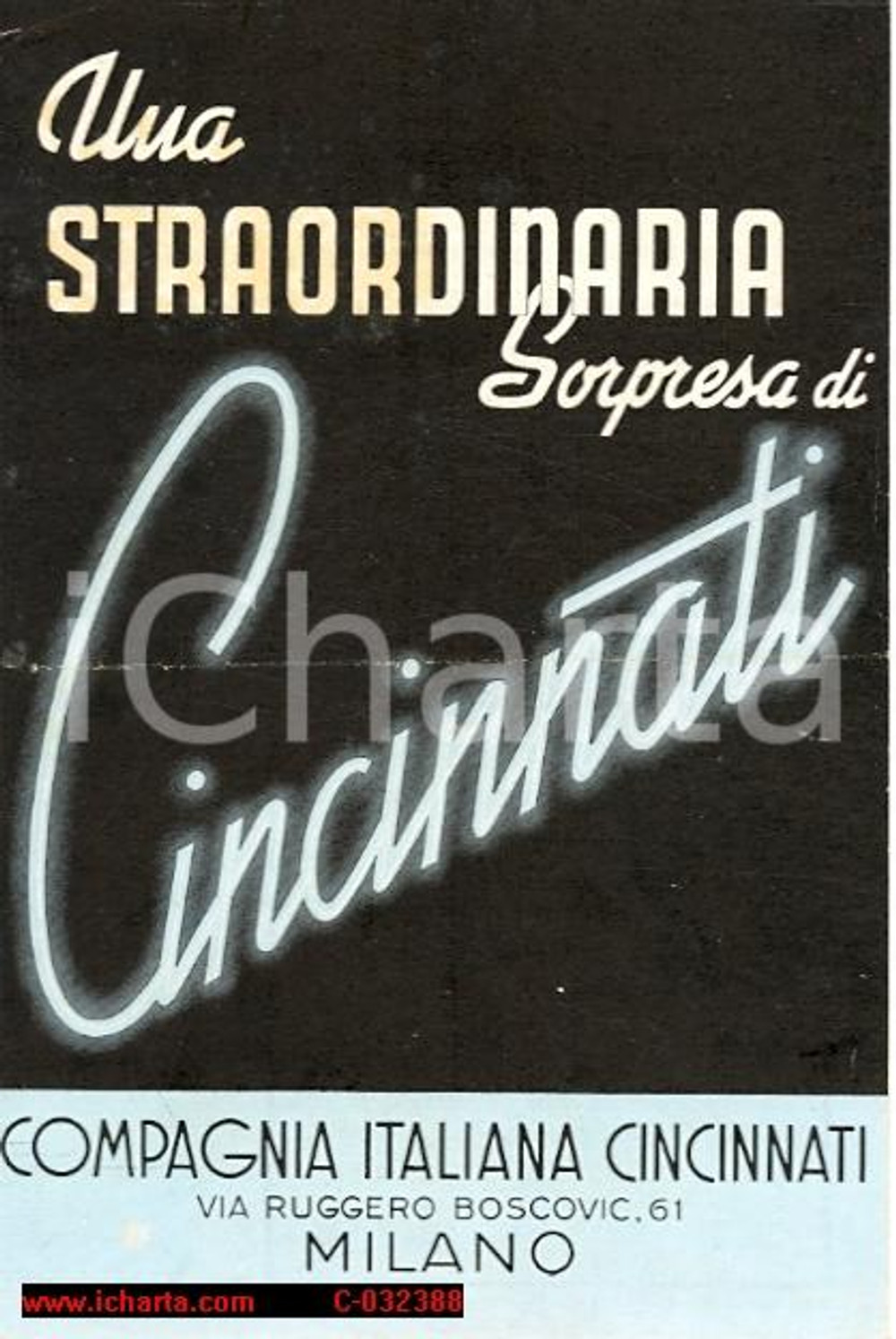 Materiale pubblicitario d’epoca 1950 ca MILANO Compagnia Italiana CINCINNATI Alluminio per terrazze *Opuscolo 1