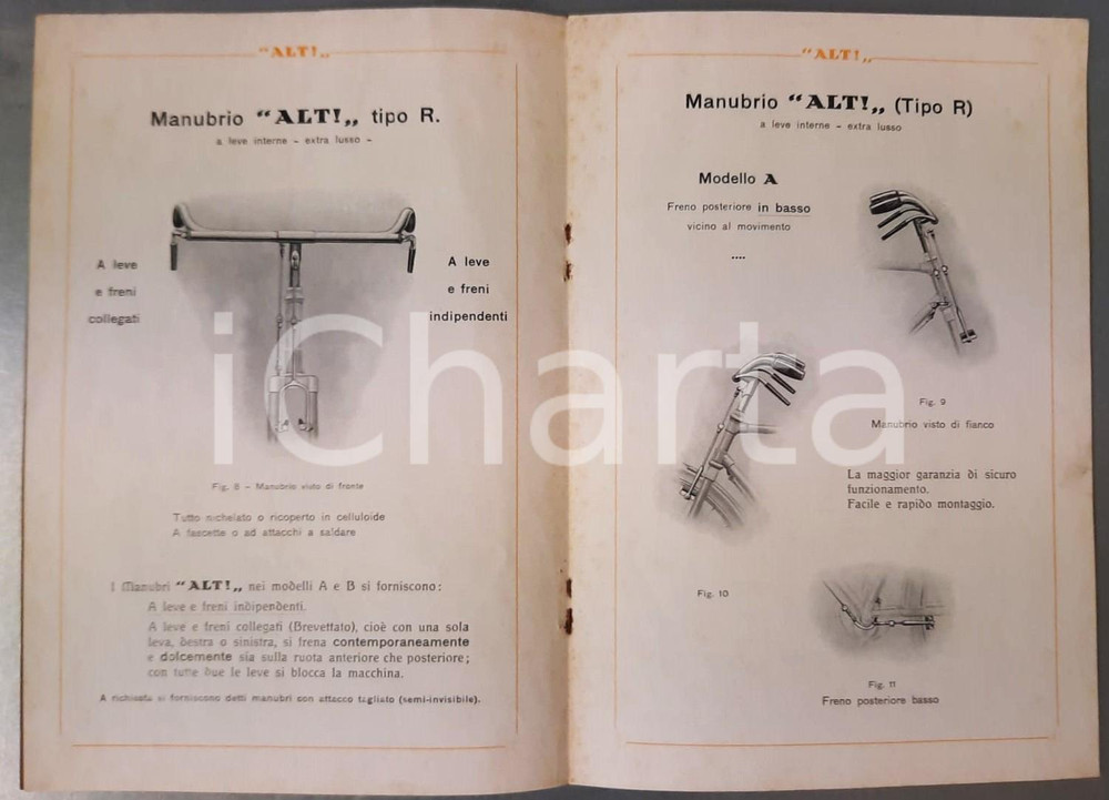 Materiale pubblicitario d’epoca 1920 ca MILANO Fabbrica freni ALT  Ing. Giulio MORTARA Catalogo ILLUSTRATO 4 1