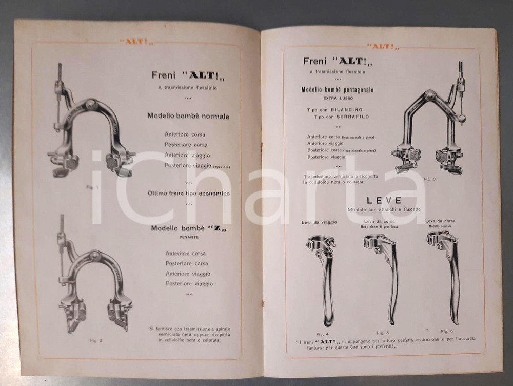 Materiale pubblicitario d’epoca 1920 ca MILANO Fabbrica freni ALT  Ing. Giulio MORTARA Catalogo ILLUSTRATO 5 1