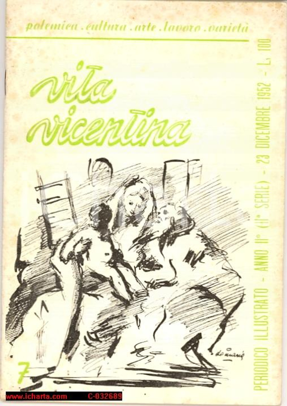 Giornale, rivista storica 1952 VITA VICENTINA periodico illustrato 1