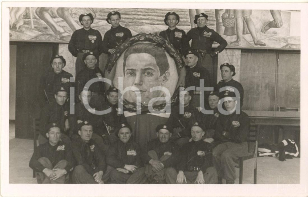 Fotografia d epoca originale 1942 GALLARATE Commemorazione Mario BRUMANA fondatore del Fascio Foto 1 1