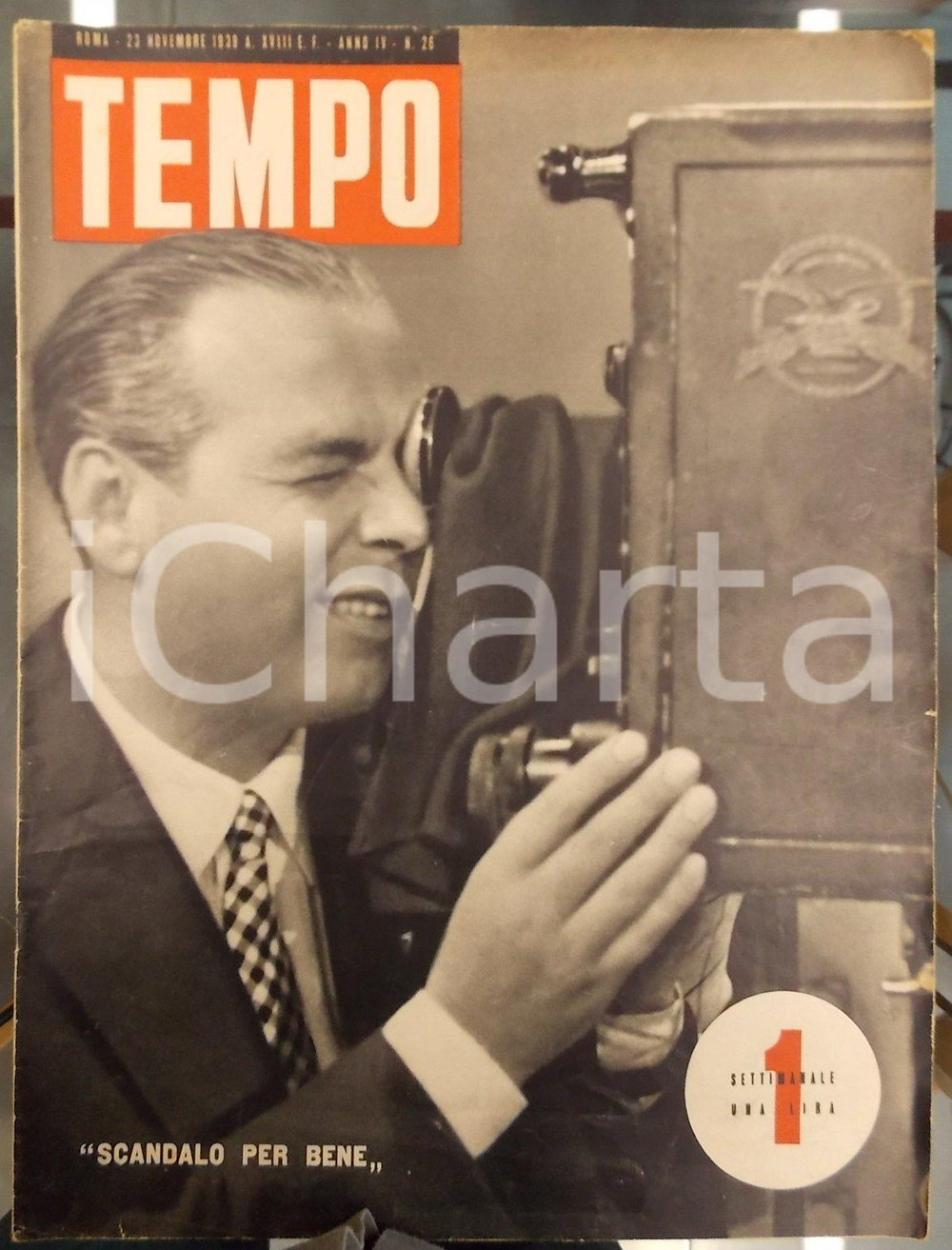 Giornale, rivista storica 1939 TEMPO Milano grande cittÃ  malata Rivista ILLUSTRATA Anno IV nÂ°26 1