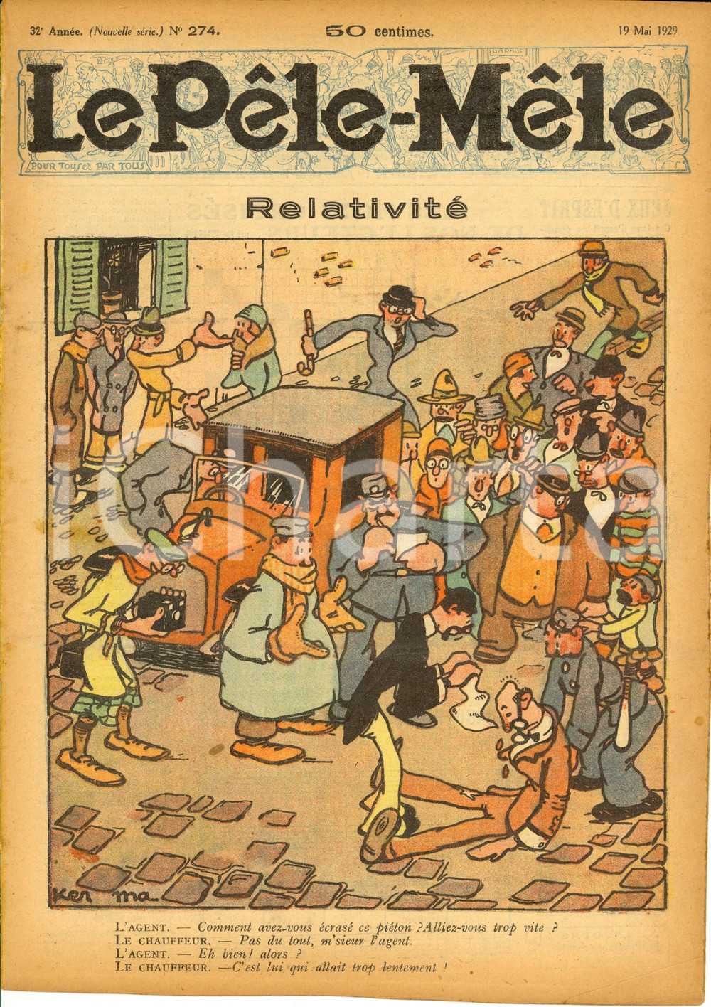 Giornale, rivista storica 1929 LE PELEMELE Maurice LANDAY La cité des morts vivants Rivista Anno 32 n°274 1