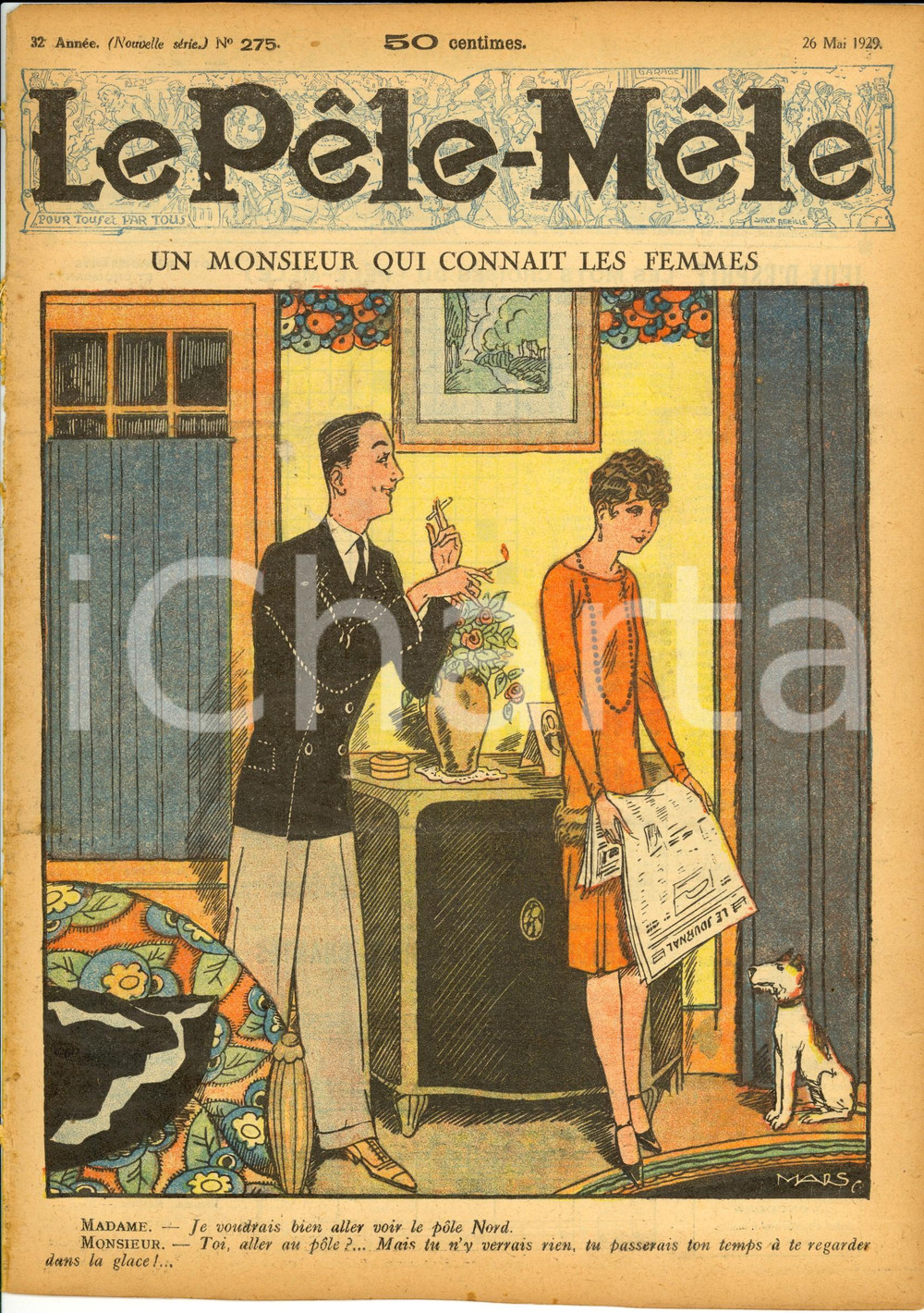 Giornale, rivista storica 1929 LE PELEMELE Sarah BERNHARDT pythonisse Ill. MARS Rivista Anno 32 n° 275 1
