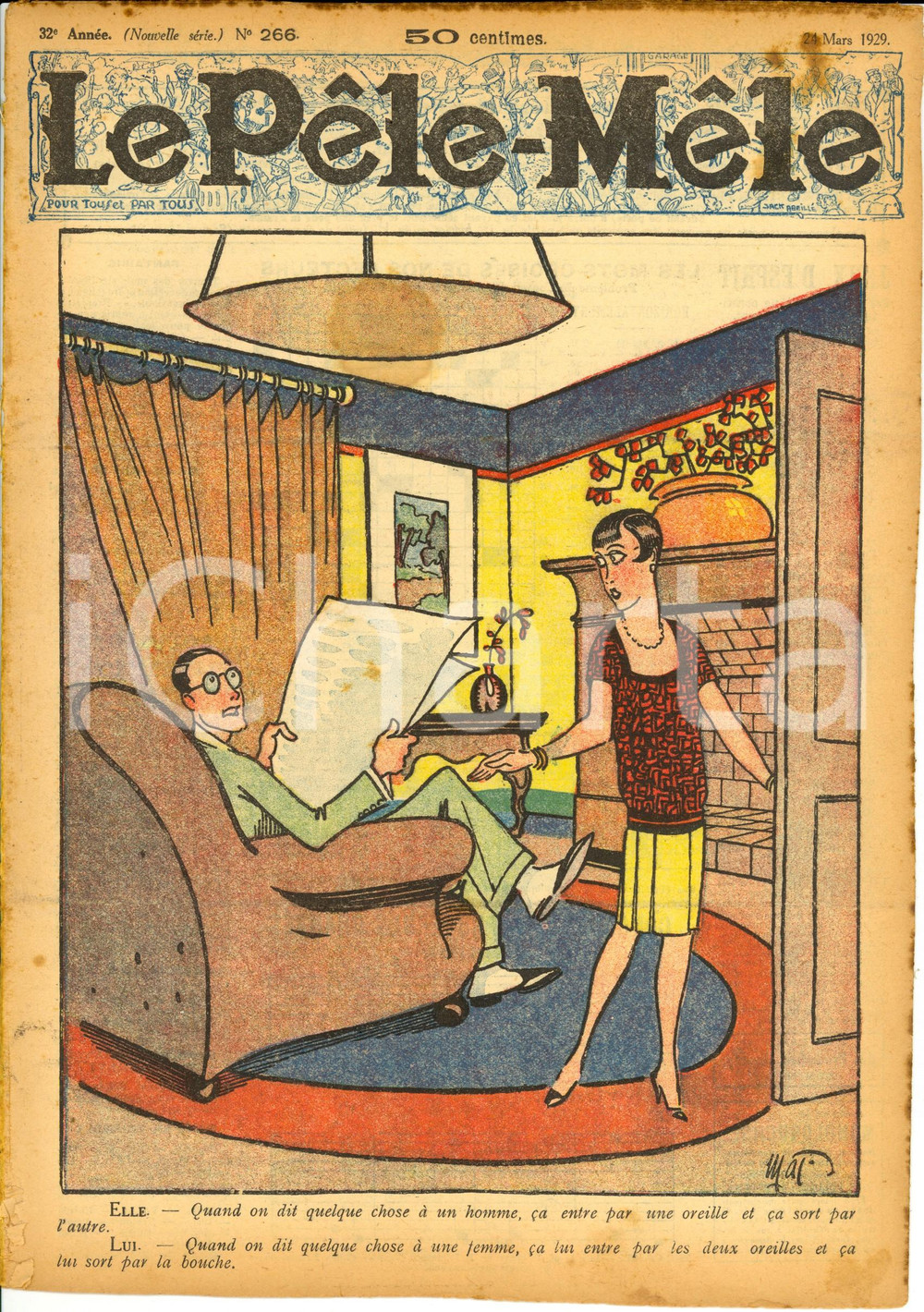Giornale, rivista storica 1929 LE PELE-MELE Victor HUGO gros mangeur *Rivista umoristica Anno 32 nÂ° 266 1