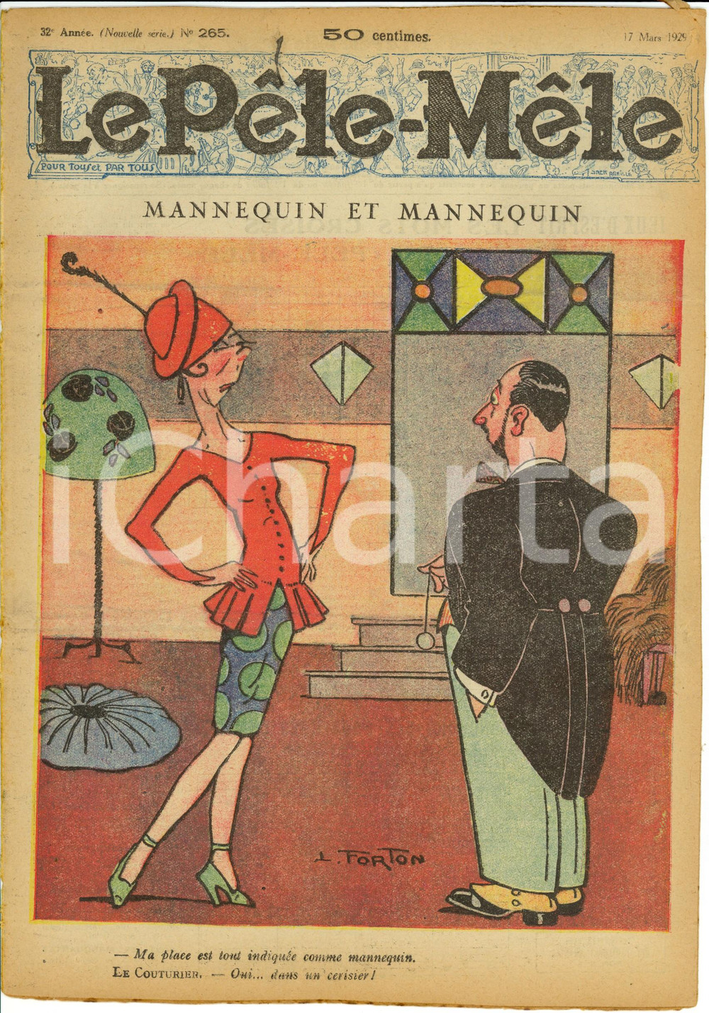 1929 LE PELE-MELE Histoire de trompe, trompeur, trompé Ill. FORTON Anno 32 n°265