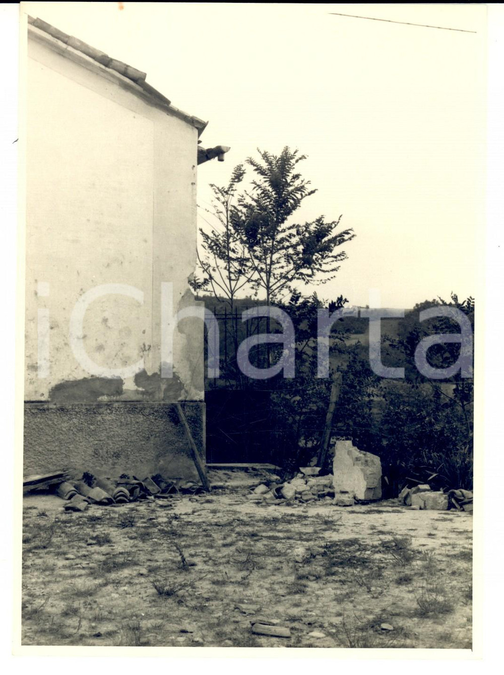 Fotografia d epoca originale 1960 ca RETORBIDO PV Veduta di un abitazione di campagna Fotografia artistica 1