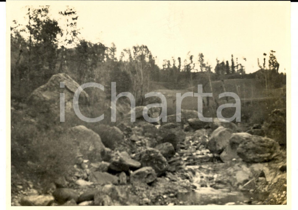 Fotografia d epoca originale 1925 ca BRALLO DI PREGOLA PV Scorcio torrente MONTAGNOLA Foto artistica 1