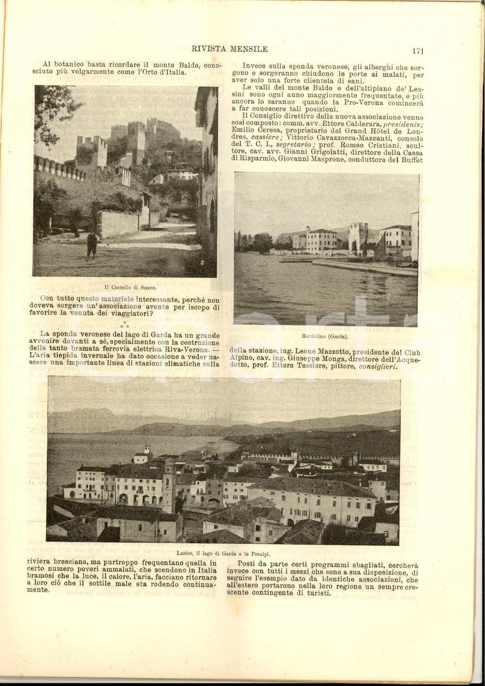 Giornale, rivista storica 1903 TOURING CLUB ITALIANO La PRO-VERONA per i forestieri *Rivista Anno IX nÂ° 5 1