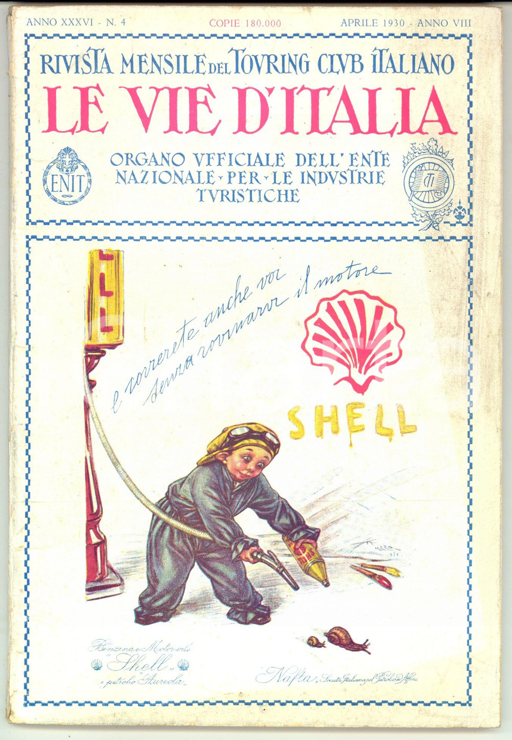 Giornale, rivista storica 1930 TOURING CLUB ITALIANO Ville settecentesche a Bagheria Anno XXXVI n° 4 1