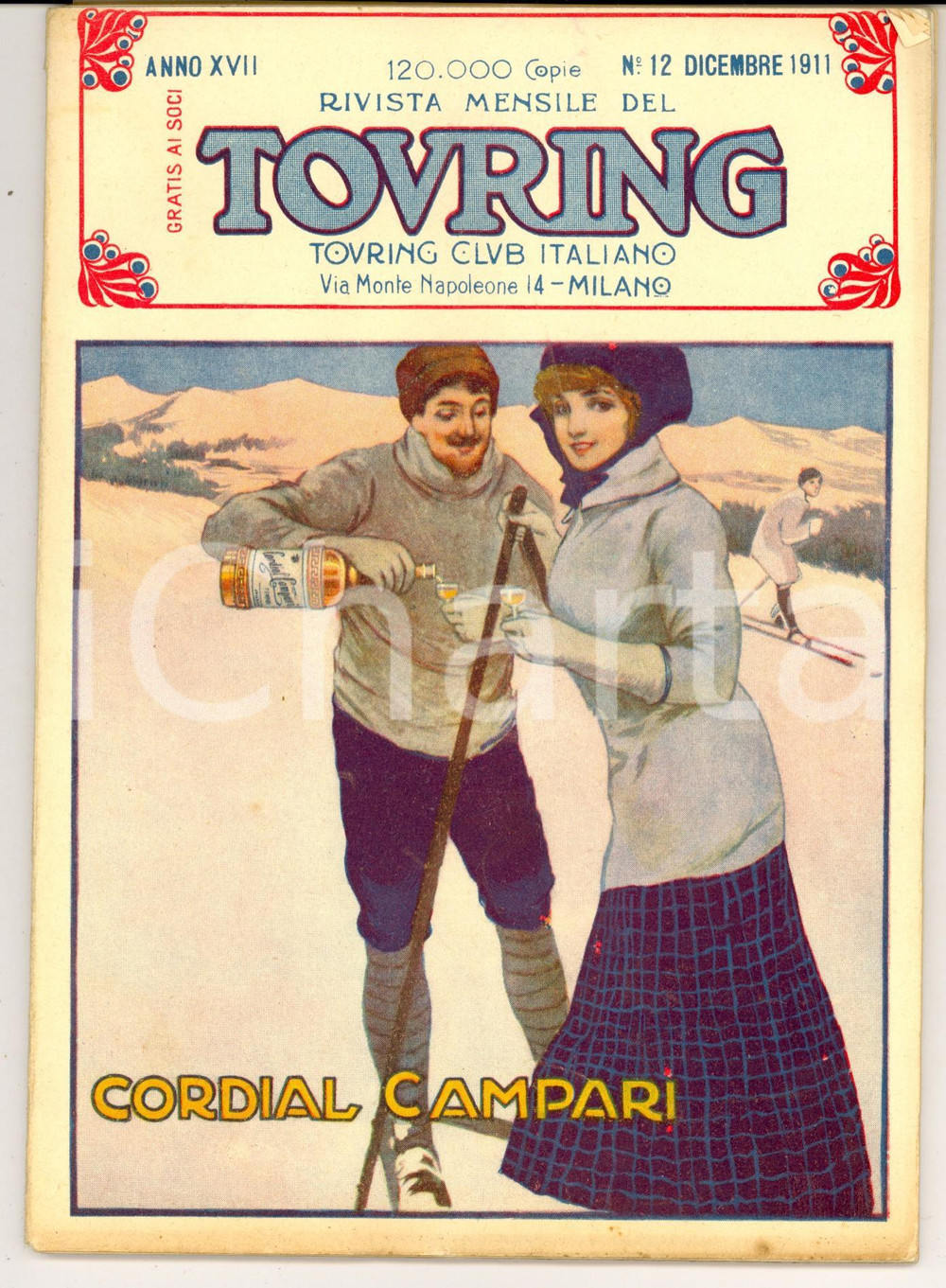 Giornale, rivista storica 1911 TOURING CLUB ITALIANO Natale nei Paesi dell'Islam *Anno XVII nÂ°12 CAMPARI 1