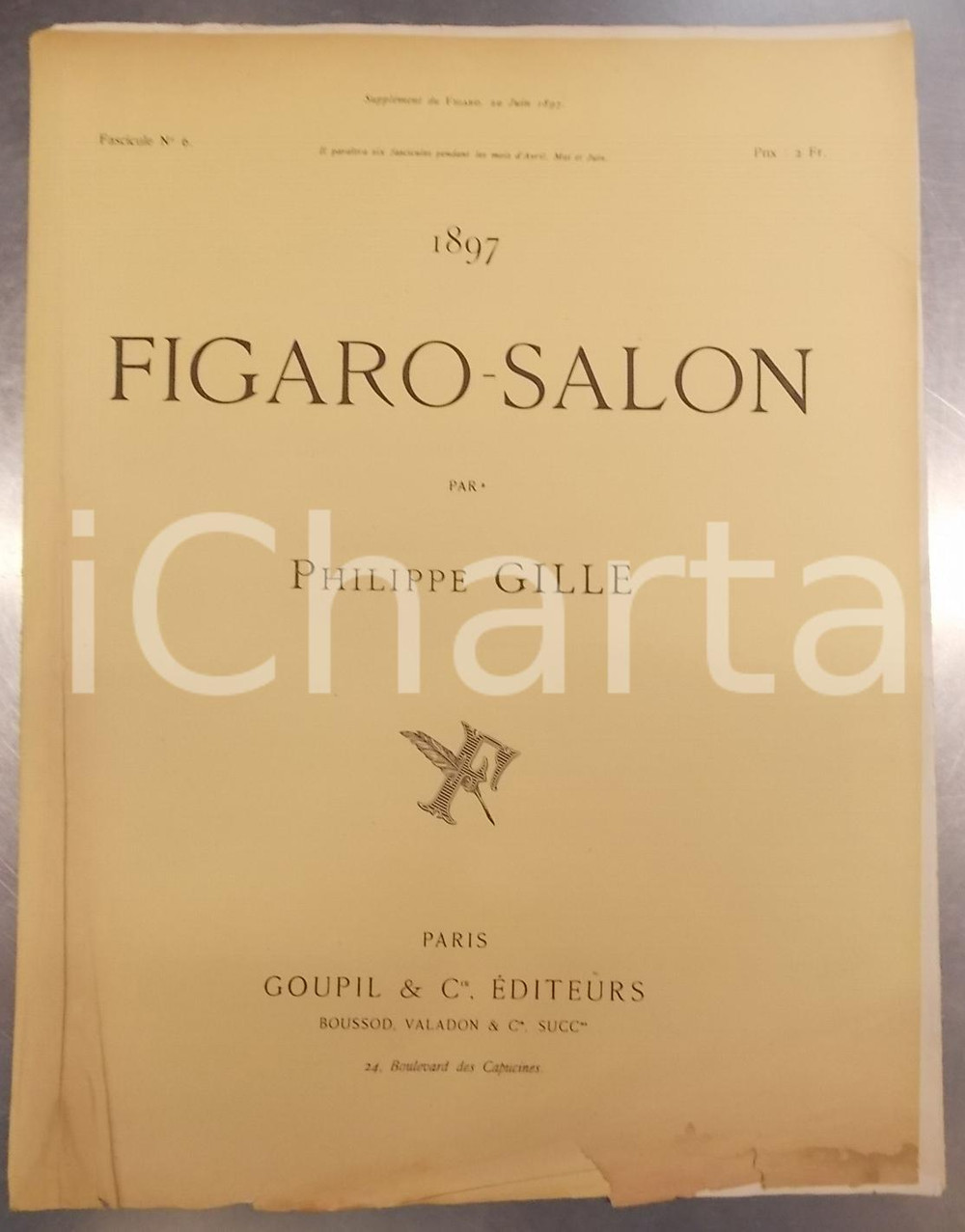 Giornale, rivista storica Giugno 1897 PARIS FIGAROSALON Rivista ILLUSTRATA nÂ° 6 Hiver en SOLOGNE 1
