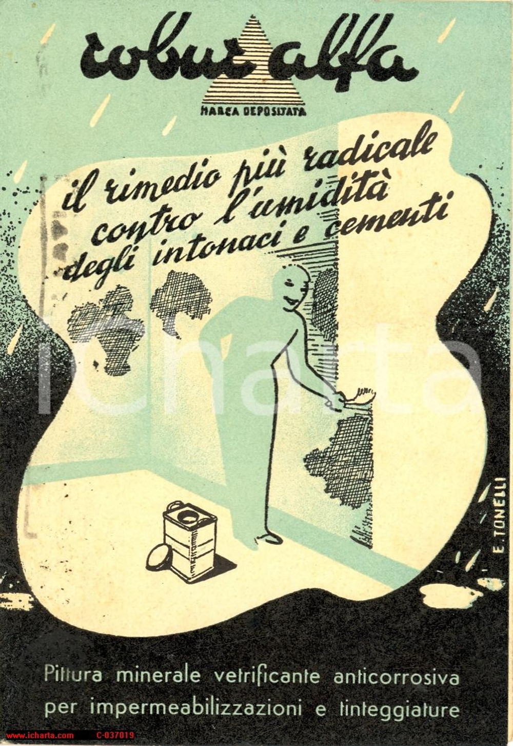 Materiale pubblicitario d’epoca 1951 MILANO Pittura minerale ROBUR ALFA - Ditta ITALVIS *Opuscolo ill. TONELLI 1
