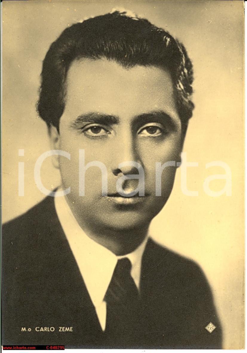 Fotografia d epoca originale 1940 ca Ritratto del pianista Carlo ZEME Foto seriale 1