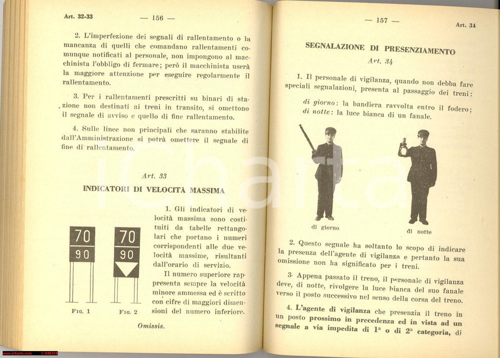 Libro, pubblicazione d epoca 1963 FFSS Istruzioni esercizio passaggi a livello 1