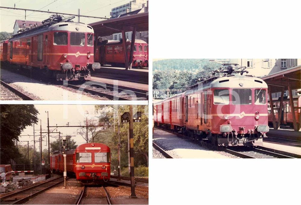 Fotografia d epoca originale 1985 SVIZZERA Sihltal ZÃ¼rich Uetliberg Bahn SZU Treno in stazione LOTTO 3 Foto 1