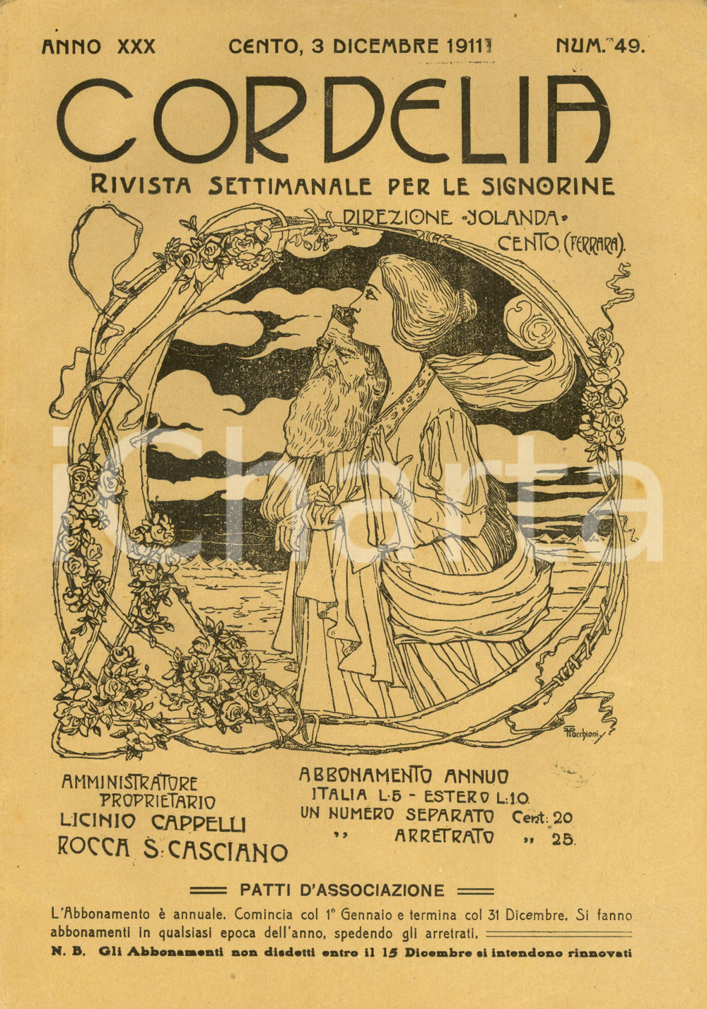Giornale, rivista storica 1911 CORDELIA Franca GLABIS commedia 'Piccola gente' *Rivista Anno XXX nÂ°49 1