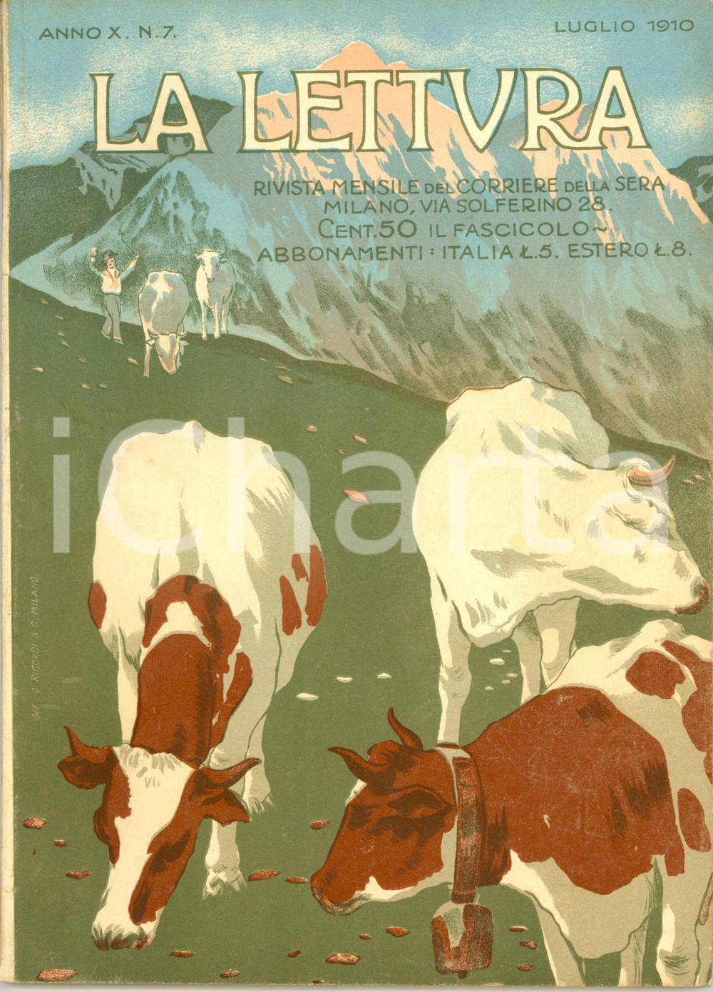 Giornale, rivista storica 1910 LA LETTURA Le elezioni nei forzieri del mondo Rivista ILLUSTRATA Anno X nÂ°7 1