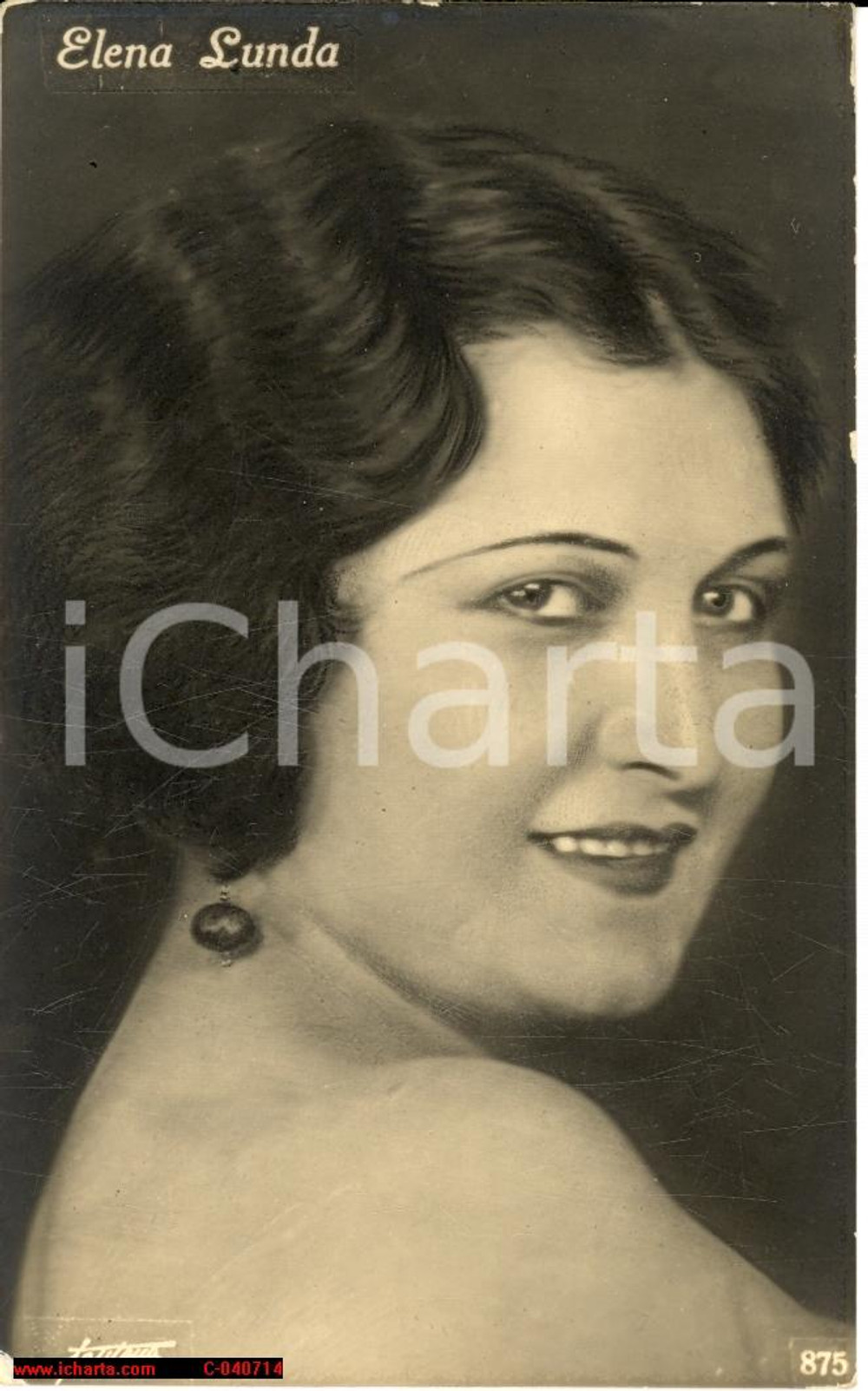 Cartolina originale da collezione 1925 Elena Lunda, prosperosa e maliarda 1