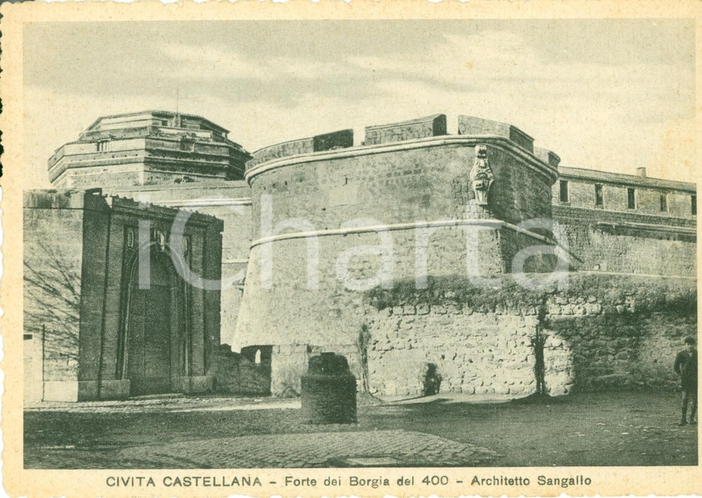 Cartolina originale da collezione 1930 ca CIVITA CASTELLANA (VT) Il Forte SANGALLO BORGIA 1