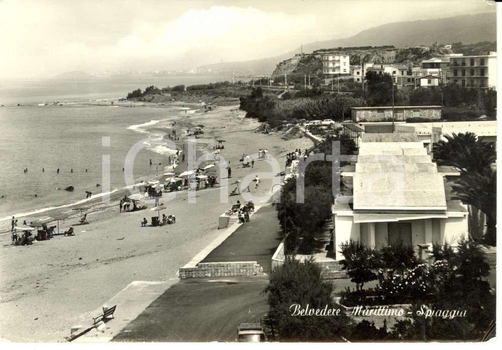 Cartolina originale da collezione 1975 BELVEDERE MARITTIMO CS Vista della spiaggia Cartolina FG NV 1