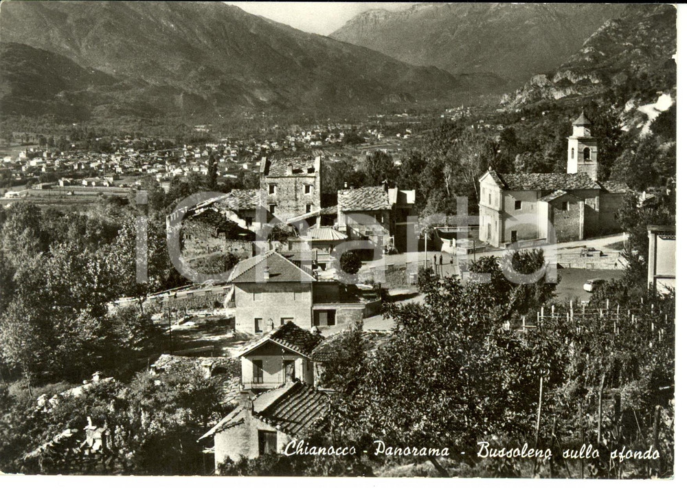 Cartolina originale da collezione 1955 ca CHIANOCCO (TO) Scorcio panoramico di BUSSOLENO *Cartolina FG NV 1