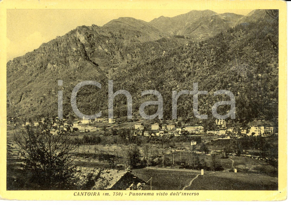Cartolina originale da collezione 1940 ca CANTOIRA (TO) Veduta panoramica vista all'inverso *Cartolina FG NV 1