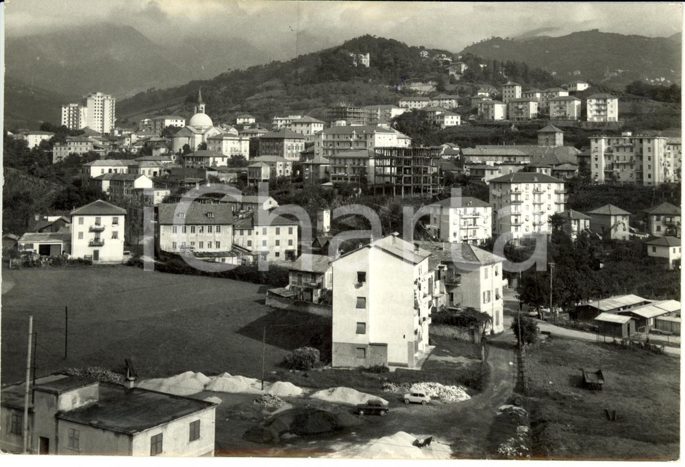 Cartolina originale da collezione 1964 CAMPOMORONE GE Panorama con cupola chiesa SAN BERNARDO FG VG 1