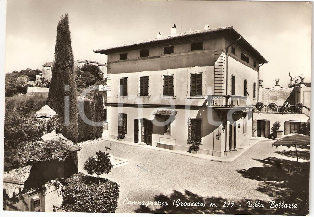 Cartolina originale da collezione 1950 ca CAMPAGNATICO (GR) Veduta di VILLA BELLARIA *Cartolina FG VG 1
