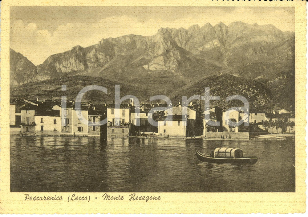 Cartolina originale da collezione 1941 PESCARENICO LC Monte RESEGONE visto dal lago Cartolina FG VG 1